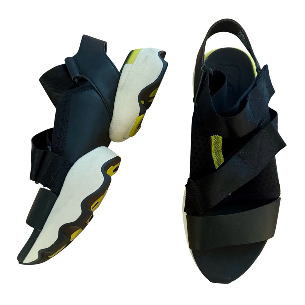 Sorel Kinetic Black Neon Platform Sport Sandals 8.5